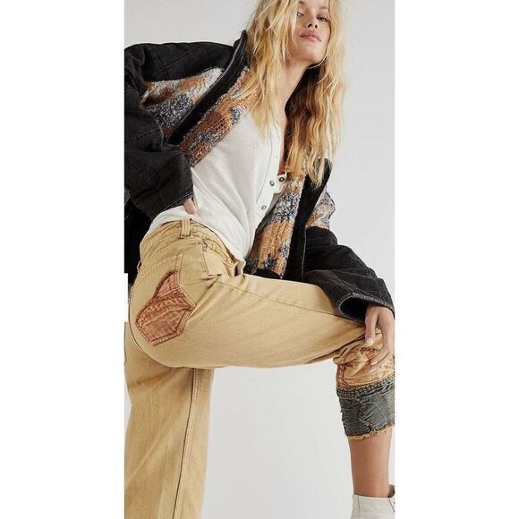 New Free People Golden Vibes Jeans Size 26 - Picture 2 of 12